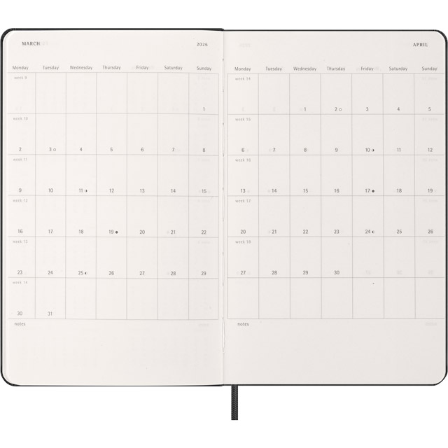 2026年1月はじまり MOLESKINE モレスキン バーチカルウィークリー