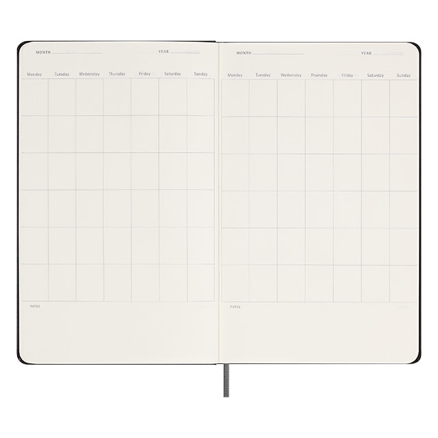MOLESKINE（モレスキン）日付なし 12ヵ月 ウィークリーダイアリー ハードカバー ラージサイズ ブラック DHUNDB12WN301