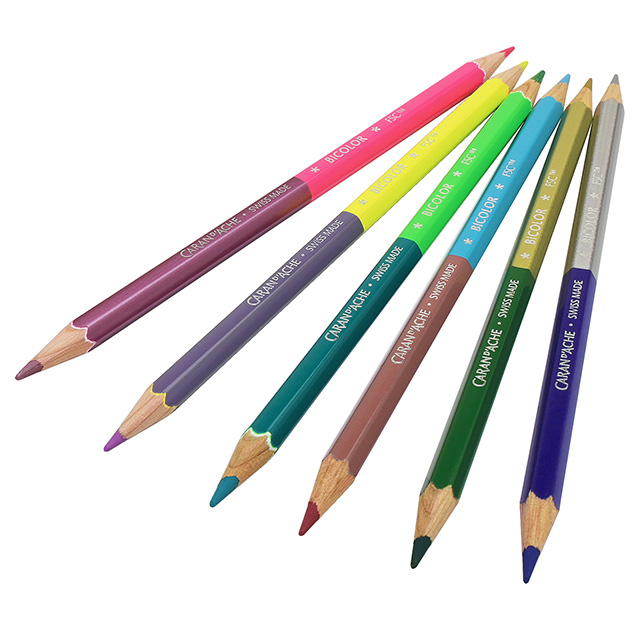 CARAN D'ACHE（カランダッシュ）限定エディション5  色鉛筆 クレーム・ユア・スタイル バイカラーセット 1284-506