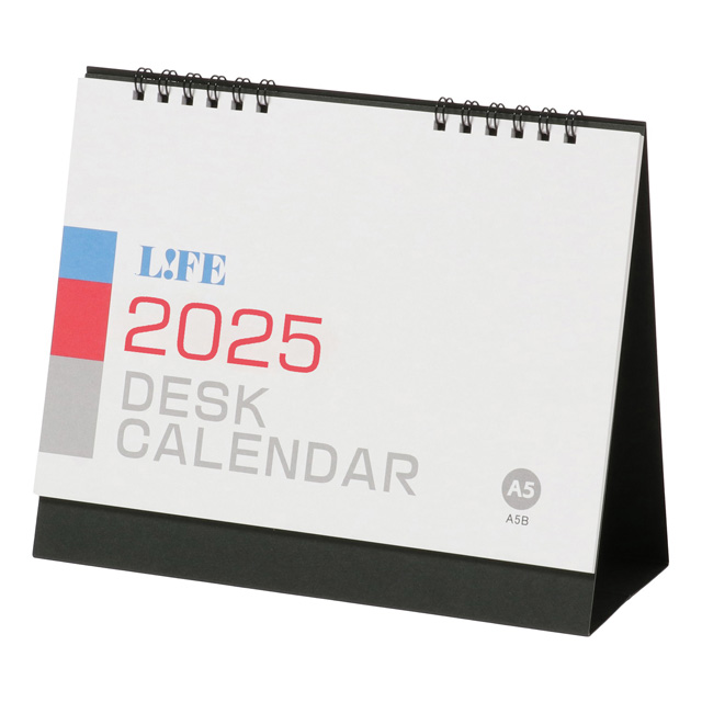 LIFE（ライフ）2025年版 月間予定表 卓上スタンド型 A5サイズ D5A5B