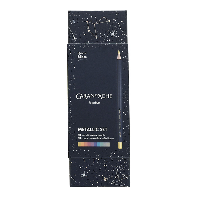 CARAN D'ACHE（カランダッシュ） 限定品 色鉛筆 コスミックブルー クリスマス2024 カラーセット CC1284-024