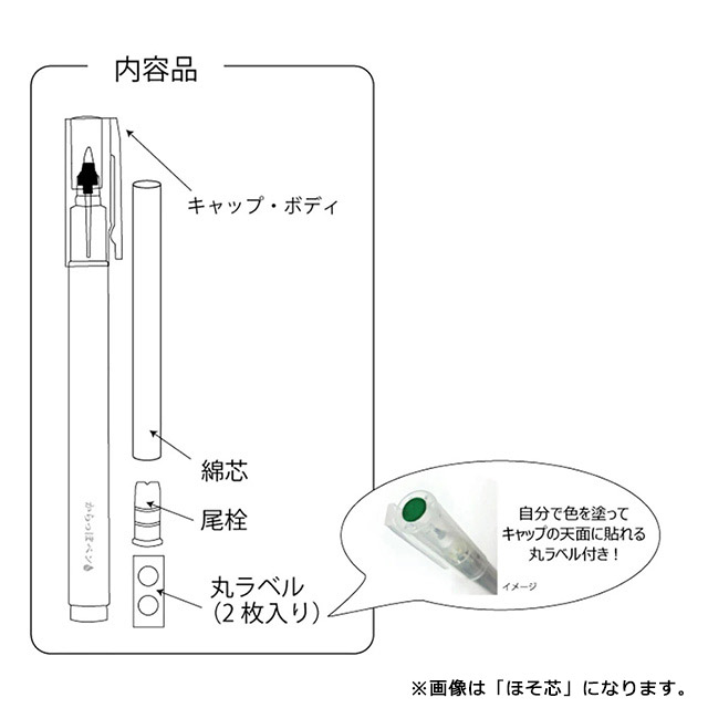 呉竹 ink-cafe（インクカフェ）からっぽペン ナナメ芯 ECF160-404