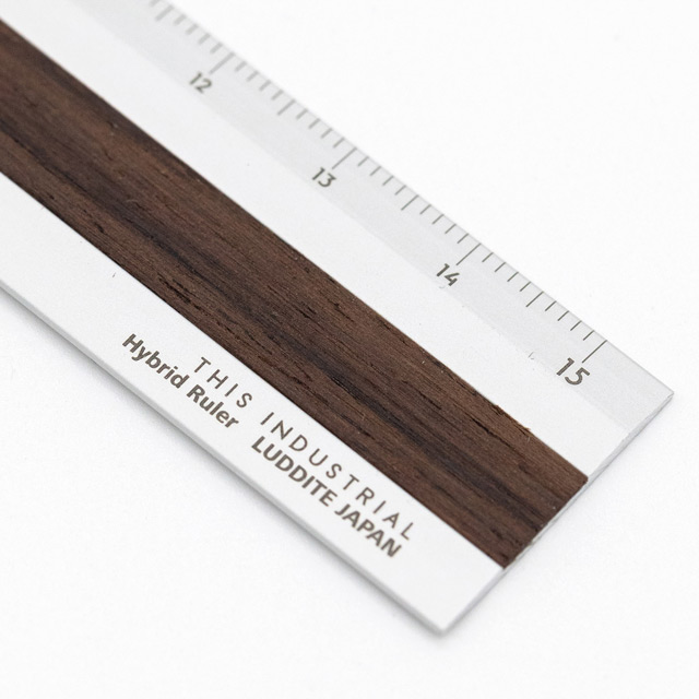 Luddite（ラダイト）定規 THIS INDUSTRIAL Fine Wood ハイブリッドルーラー 15cm