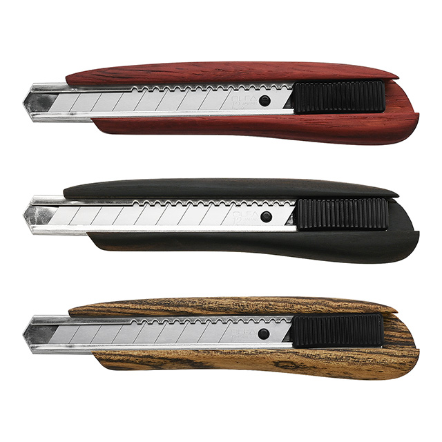 Calm Wood Works（カームウッドワークス） カッターナイフ 木肌が手に馴染む銘木 カッターナイフ Wood Cutter Knife Mサイズ