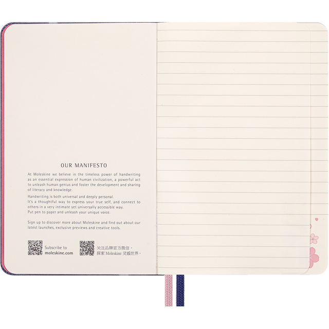 MOLESKINE（モレスキン）2025年さくら限定版コレクション ノート 横罫 ポケットサイズ ボックス付き LESU08MM710BOX