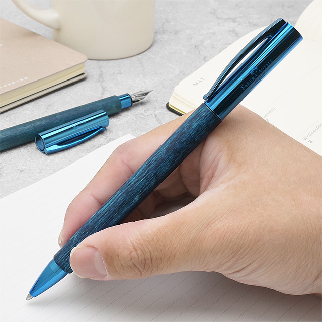 筆記時 FABER-CASTELL(ファーバーカステル) 限定品 ボールペン アンビション ブルーウッド