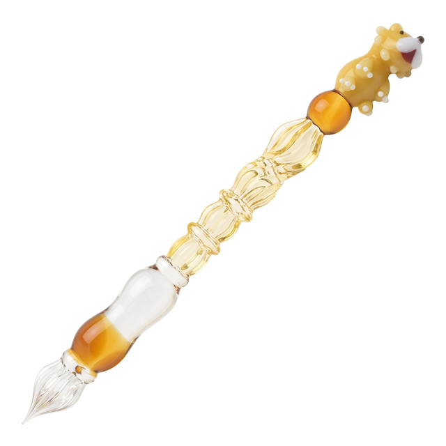 paraglass パラグラス ガラスペン animal glass pen ライオン | ペンハウス