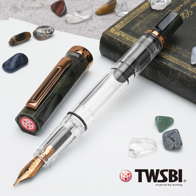 TWSBI ECO】ツイスビー エコ 万年筆 ホワイト ローズゴールド
