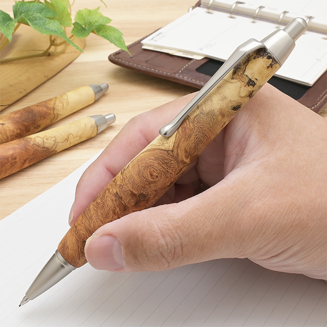 Pent〈ペント〉 by 竹内靖貴 ペンシル 木の雫 花梨紅白 0.5mm | ペンハウス