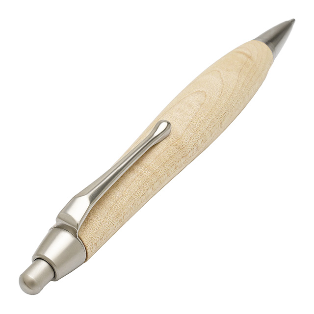 ★美品★アーチベンツ★カーリーメイプル虎目ストレート★本革巻き Pent〈ペント〉 by 竹内靖貴 ペンシル 木の雫 楓ちぢみ杢