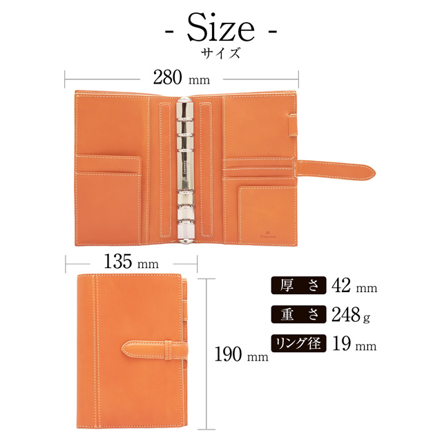 ASHFORDアシュフォード システム手帳 ラグフレックス BIBLE 19mm