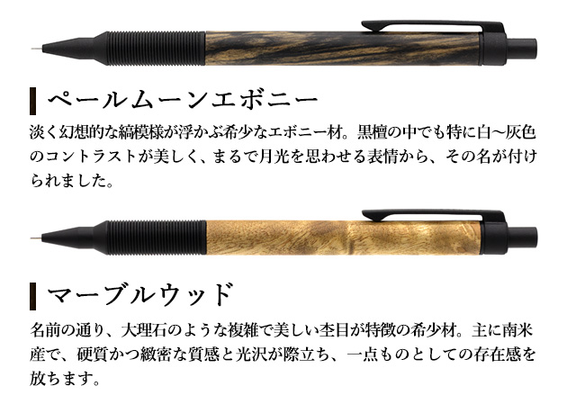 Luddite ラダイト シャーペン EVER DRAW Wood Model 銘木モデル 0.5mm