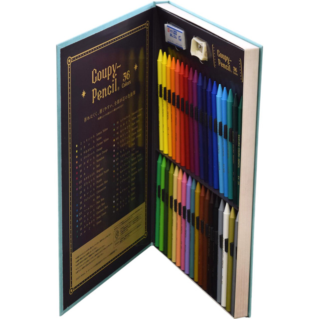 サクラクレパス クーピーペンシル 36色セット ブック型ケース入り