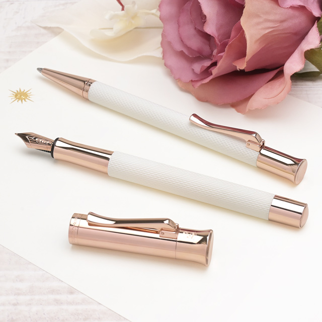 ファーバーカステル万年筆 伯爵コレクション ギロシェ シャンパンブラッシュ F FABER-CASTELL ファーバーカステル 万年筆 伯爵コレクション ギロシェ