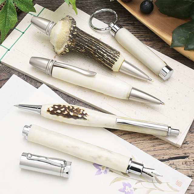 鹿の角 職人手作り 万年筆。プレゼントにもおすすめの縁起物。 | ペン