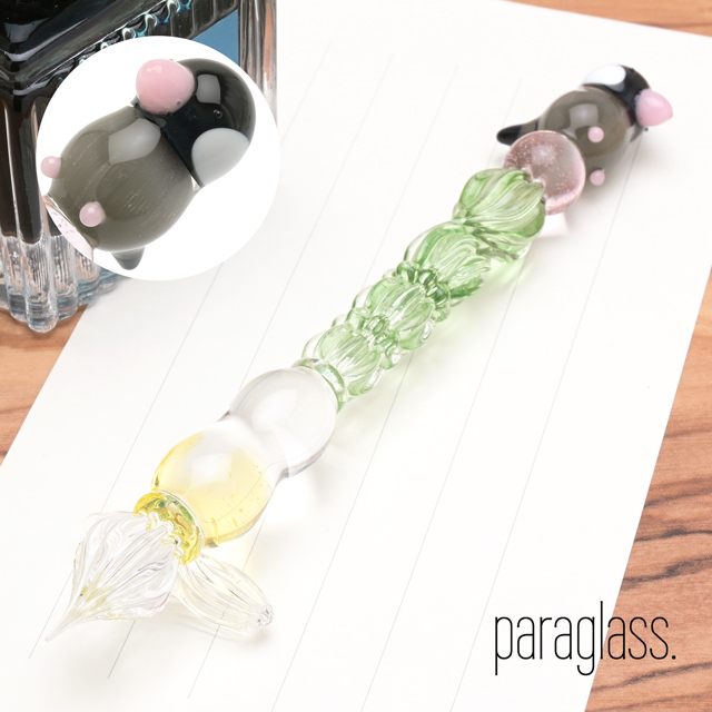 paraglass ガラスペン さくら paraglass パラグラス ガラスペン animal glass pen 桜文鳥 | ペンハウス