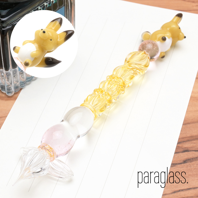 paraglass パラグラス ガラスペン animal glass pen キツネ | ペンハウス
