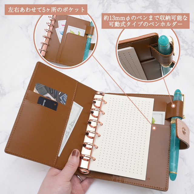 アシュフォード システム手帳 ネオフィナード ローズゴールド MINI6