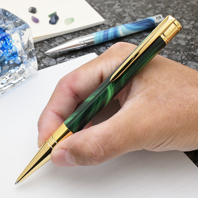S.T. Dupont エステーデュポン D-イニシャルボールペン グリーン エス・テー・デュポン ボールペン イニシャル GEODE | ペンハウス