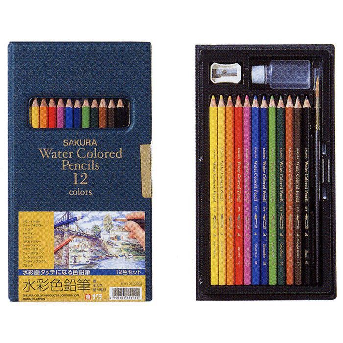 サクラクレパス 色鉛筆 水彩色鉛筆 EPY12 12色