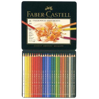 FABER-CASTELL（ファーバーカステル） 色鉛筆 ポリクロモス色鉛筆 110024 24色（缶入）