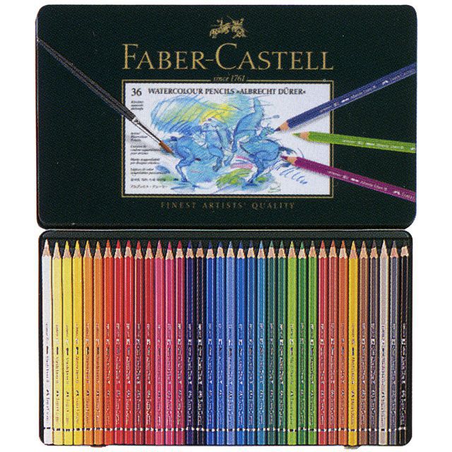 FABER-CASTELL（ファーバーカステル） 水彩色鉛筆 アルブレヒト デューラー水彩色鉛筆 117536 36色（缶入）