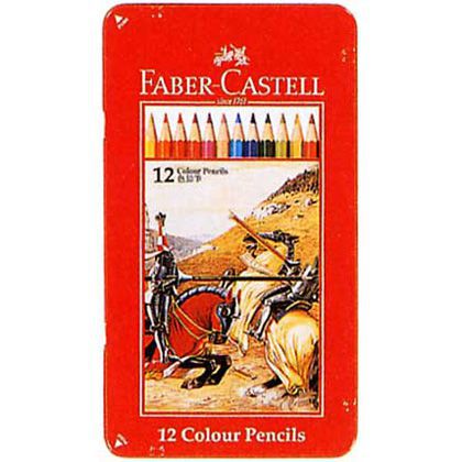 FABER-CASTELL（ファーバーカステル） 色鉛筆 TFC-CP/12C 12色（赤色缶入）