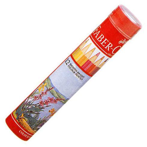 FABER-CASTELL（ファーバーカステル） 色鉛筆 74415 12色（赤色丸缶入）