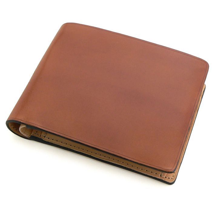 ILBUSSETTO イルブセット 皮革製品 シームレス 二つ折り財布（小銭入れ付） 11-007 ブラウン | 世界の筆記具ペンハウス