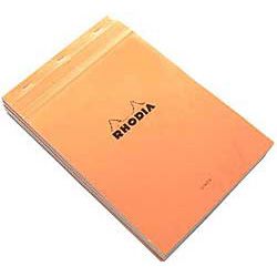 ロディア 単品 ブロックロディア No.19（A4） 横罫 オレンジ ホワイトペーパー CF19600