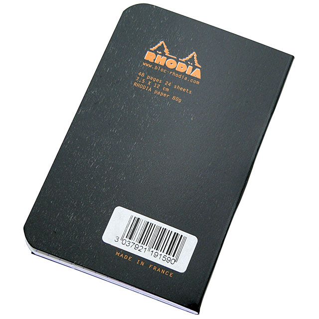 RHODIA（ロディア） 単品 クラシック ホチキス留めミニノート ブラック 5mm方眼 CF119159