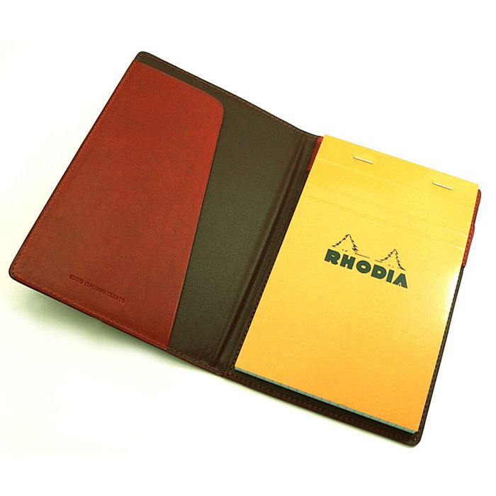 Rhodia ロディア メモ帳 メモパッド ブロックロディア レザーカバー No 14 レッド 世界の筆記具ペンハウス