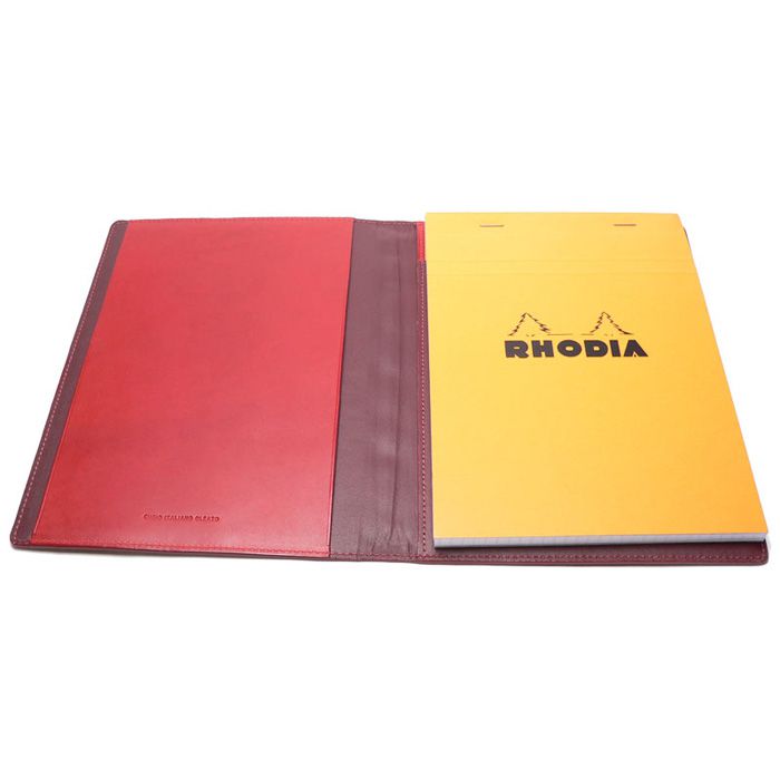 Rhodia ロディア メモ帳 メモパッド ブロックロディア レザーカバー No 16 レッド 世界の筆記具ペンハウス