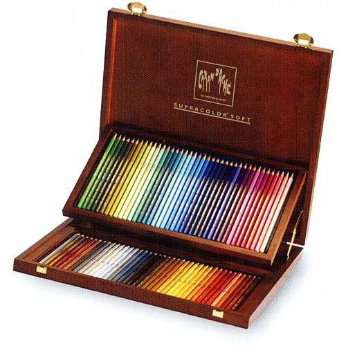 CARAN D'ACHE（カランダッシュ） 色鉛筆 スプラカラーソフト水溶性色鉛筆 3888-480 80色木箱セット