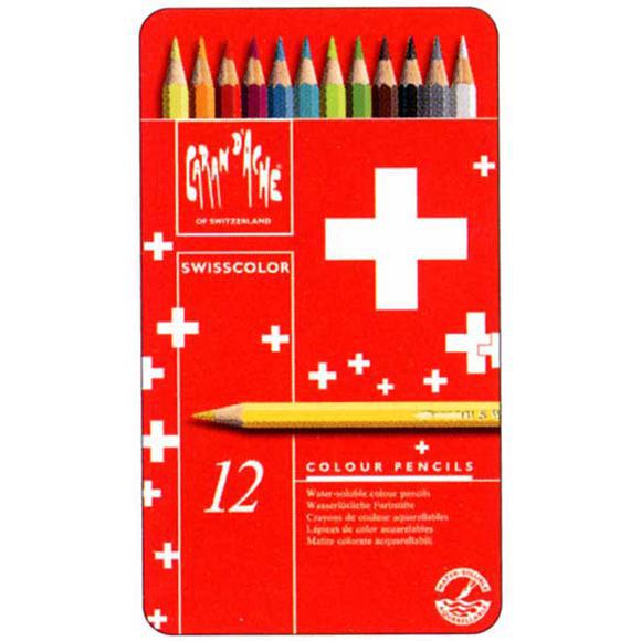 カランダッシュ 色鉛筆 スイスカラー色鉛筆 1285-712 12色（缶入）