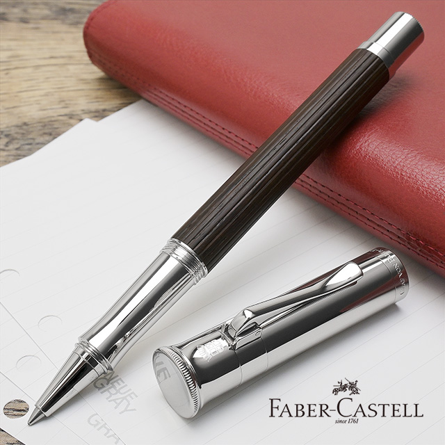 FABER-CASTELL（ファーバーカステル）ローラーボール クラシック コレクション グラナディラ・プラチナコーティング 145513