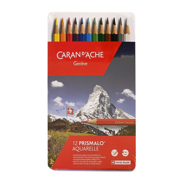 CARAN D'ACHE（カランダッシュ） 色鉛筆 プリズマロ 0999-312 12色（缶入）