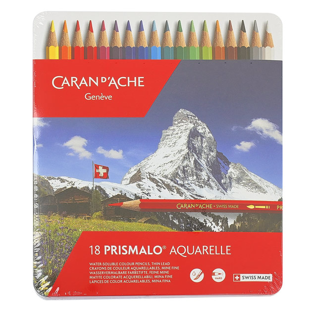 CARAN D'ACHE（カランダッシュ） 色鉛筆 プリズマロ 0999-318 18色（缶入）
