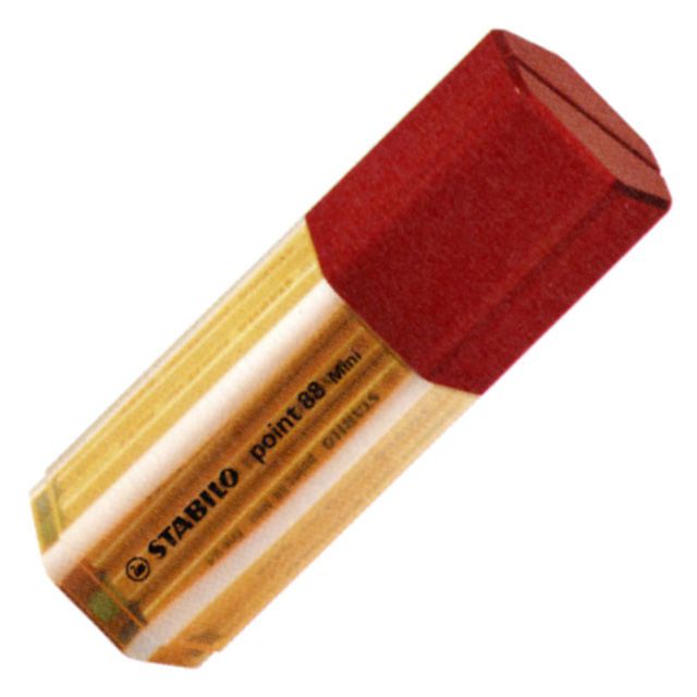 STABILO（スタビロ） ファイバーチップペン point88 Mini ボックス 18色セット レッド 6881811_RD